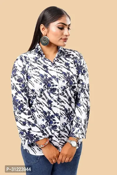 Stylish Multicoloured Cotton Lycra Printed Shirt For Women