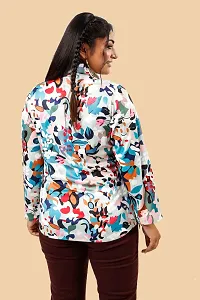 Stylish Multicoloured Cotton Lycra Printed Shirt For Women-thumb1