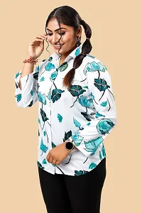 Stylish White Cotton Lycra Printed Shirt For Women-thumb2