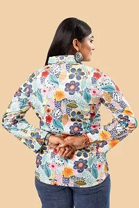 Women Regular Fit Printed Spread Collar Casual Shirt-thumb1