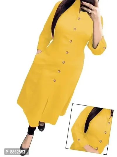 Classic Rayon Solid Kurtis For Womens