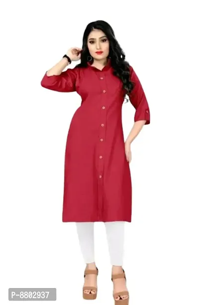 Classic Rayon Solid Kurtis for Women-thumb0