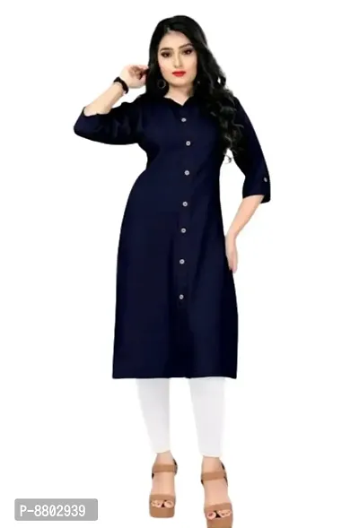 Classic Rayon Solid Kurtis for Women