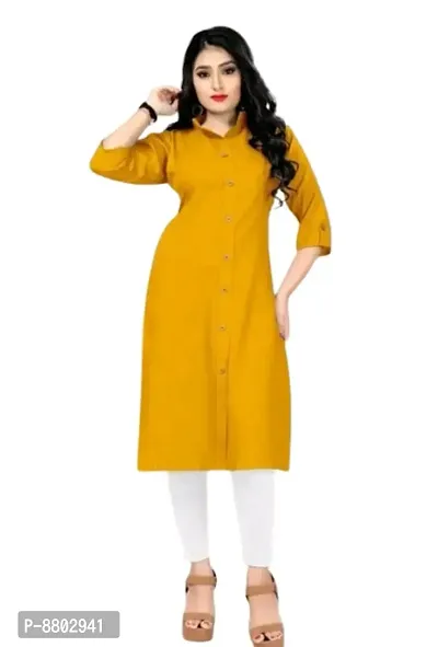 Classic Rayon Solid Kurtis for Women-thumb0