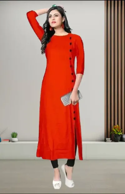 MAGIC BIRD Pure 3/4 Sleeve Trending Straight Kurtis Design for Women(SBI)