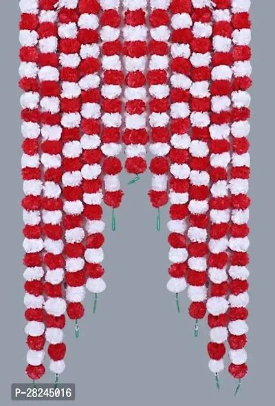 MARIGOLD RED AND WHITE GARLANDS