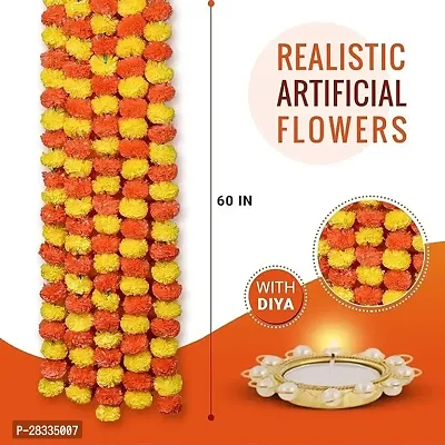 Decoration Artificial Marigold Flowers Set Of 5