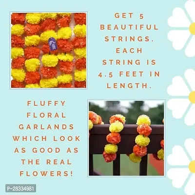 Decoration Artificial Marigold Flowers Set Of 15-thumb5