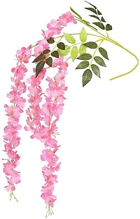 Pack of 4 (2Ft) Artificial Wisteria Vine Garland Silk Long Hanging Bush Flowers String-thumb3