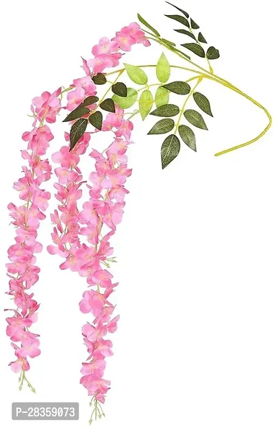 Pack of 4 (2Ft) Artificial Wisteria Vine Garland Silk Long Hanging Bush Flowers String-thumb4