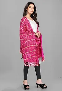 AARSH WENIKA Exquisite Elegance Chinon Silk Bandhej Dupatta (Pink)-thumb1