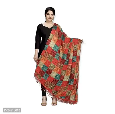 AARSH WENIKA Women Traditional Rajasthani Bandhej Silk Dupatta 2.25 mtr (Multicolor)-thumb0