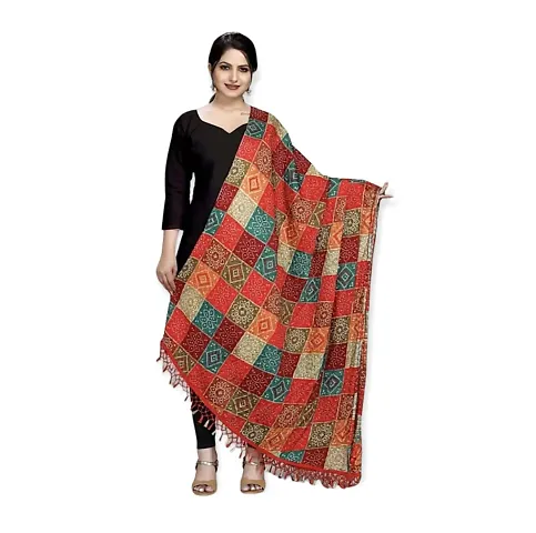 AARSH WENIKA Women Traditional Rajasthani Bandhej Silk Dupatta 2.25 mtr
