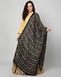 AARSH WENIKA Exquisite Elegance Chinon Silk Bandhej Dupatta (Black)-thumb2