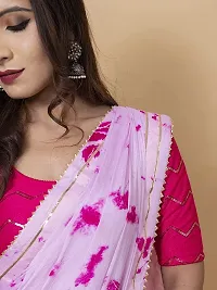 Aaradhya Jaipuri Tie dye Saree for Women (Pink)-thumb2