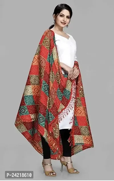 AARSH WENIKA Women Traditional Rajasthani Bandhej Silk Dupatta 2.25 mtr (Multicolor)-thumb2