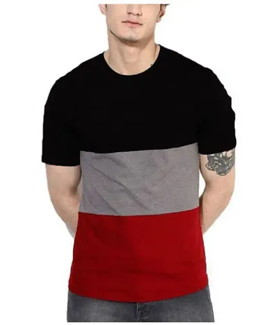 The Fabshoppper and Colorblock Round Neck Men's T-Shirt