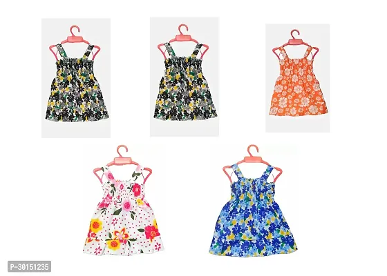 Trendy Cotton Frock For Girl PACK OF 5-thumb0