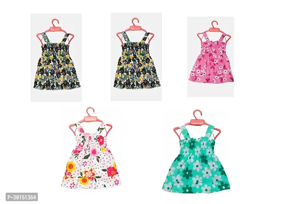 Trendy Cotton Frock For Girl PACK OF 5-thumb0