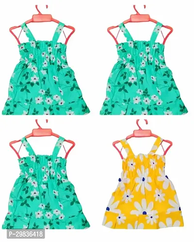 Trendy Cotton Frock For Girl PACK OF 4