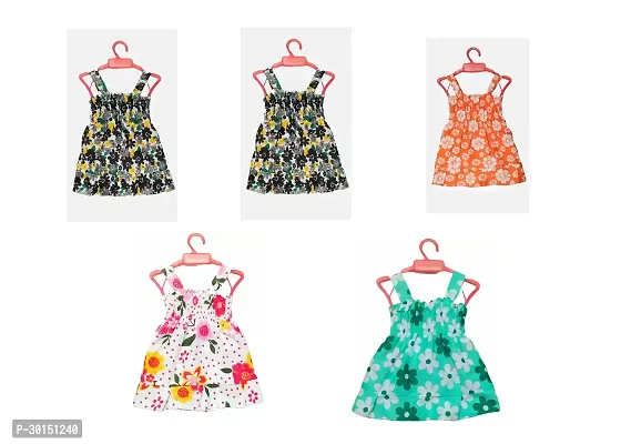 Trendy Cotton Frock For Girl PACK OF 5-thumb0