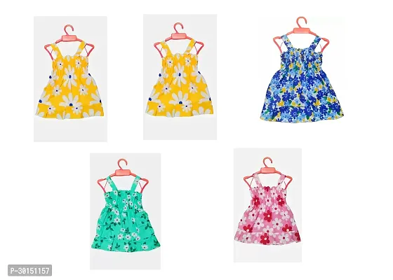 Trendy Cotton Frock For Girl PACK OF 5-thumb0