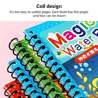 Re-Usable Magic Coloring Water Book Doodle with Magic Pen (Pack of 4)-thumb1