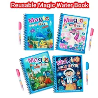 Re-Usable Magic Coloring Water Book Doodle with Magic Pen (Pack of 4)-thumb2