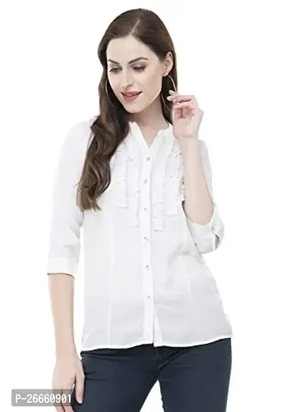 LS Fabric:Cotton:Color:White #Stylish Shirt #Cotton for Office pupose Desgin on Front-thumb0