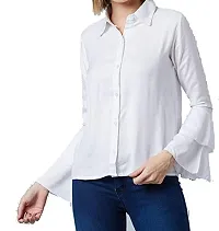 LS Fabric:Cotton:Color:White #Stylish Shirt #Cotton for Office pupose frillon Front NL-thumb1