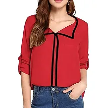 LS Fabric:Cotton:Color:Red #Stylish Shirt #Cotton for Office pupose Layred-thumb2