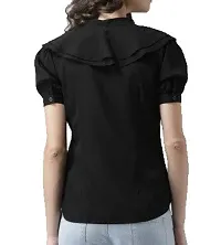 LS_Womens top and Shirt Fabric:Crepe:Color:Black #Stylish Shirt fro Womens and Grils Black-thumb1