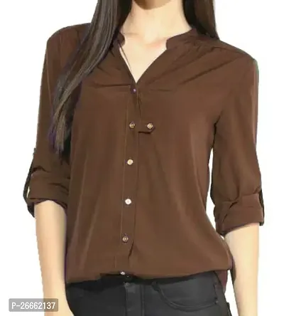 LimeScotch Women's Top Shirt wear-Brown Color with Pack of 1 Official Daily Highneck-thumb2