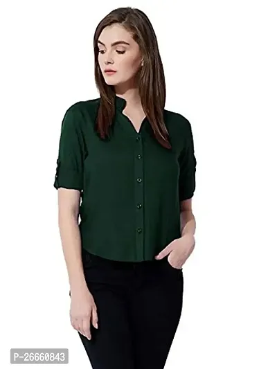 LS_Womens top and Shirt Fabric:Cotton:Color:Green #Stylish Shirt fro Womens and Grils Green-83938292708-thumb2