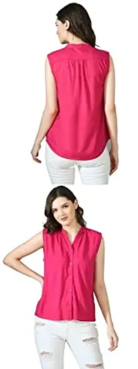 LS Rayon Womens Solid Kurti -Tops Pink-142-thumb1