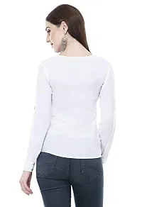 LS Fabric:Cotton:Color:White #Stylish Shirt #Cotton for Office pupose Elastic top-thumb1