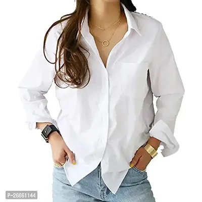 LimeScotch Women Fabric-Rayon #Stylish Shirt Rayon T Pack Of 1 White Color Shirt Soft Fabric