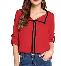 LS Fabric:Cotton:Color:Red #Stylish Shirt #Cotton for Office pupose Layred-thumb1