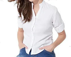 LS Fabric:Cotton:Color:White #Stylish Shirt #Cotton for Office pupose frillon Front NLMN-thumb1