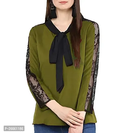 LS Fabric:Cotton:Color:Mehdi #Stylish Shirt Tie Top-thumb3
