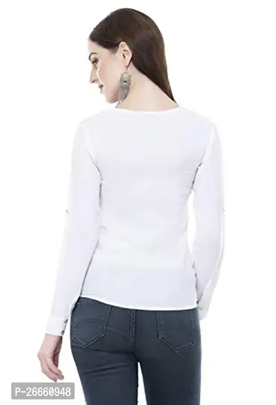 LS Fabric:Cotton:Color:White #Stylish Shirt #Cotton for Office pupose Elastic top-thumb3