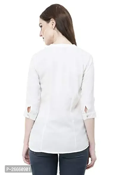 LS Fabric:Cotton:Color:White #Stylish Shirt #Cotton for Office pupose Desgin on Front-thumb2