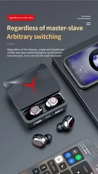 M90 TWS Gaming Earbuds with POWERBANK Wireless Charging Display F3 Bluetooth Headset  (Black, True Wireless)-thumb1