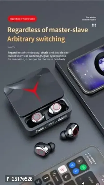 M90 TWS Gaming Earbuds with POWERBANK Wireless Charging Display F3 Bluetooth Headset  (Black, True Wireless)-thumb2