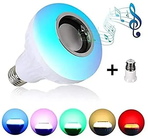 Bluetooth Speaker Music Bulb Light With Remote 3 in 1 12W Led Bulb with Bulb B22 + RGB Light for Home, Bedroom, Living Room, Party and Decoration(1)
