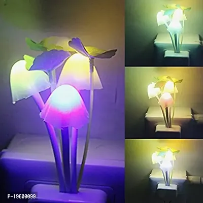 HP INN Colour Changing Mushroom Shape LED Night Light Lamp, with Smart Sensor Auto on-Off (Multicolour, White)-thumb3