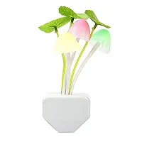 HP INN Colour Changing Mushroom Shape LED Night Light Lamp, with Smart Sensor Auto on-Off (Multicolour, White)-thumb3