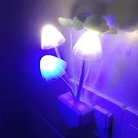 HP INN Colour Changing Mushroom Shape LED Night Light Lamp, with Smart Sensor Auto on-Off (Multicolour, White)-thumb1