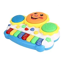 Drum Keyboard Musical Toys with Flashing Lights - Animal Sounds and Songs,Plastic,Multi Color(Pack of 1)-thumb2