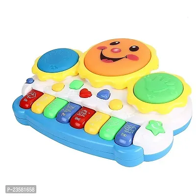 Drum Keyboard Musical Toys with Flashing Lights - Animal Sounds and Songs,Plastic,Multi Color(Pack of 1)-thumb3